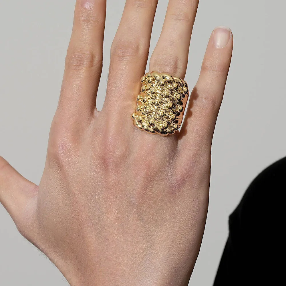 Heavy Gold XXXL Keeper Ring Size V/X/Z