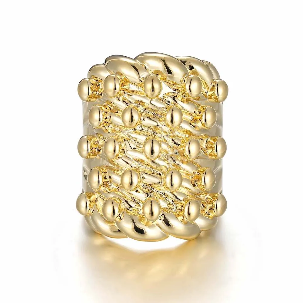Heavy Gold XXXL Keeper Ring Size V/X/Z