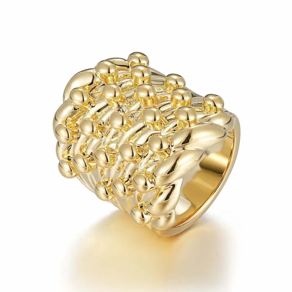 Heavy Gold XXXL Keeper Ring Size V/X/Z