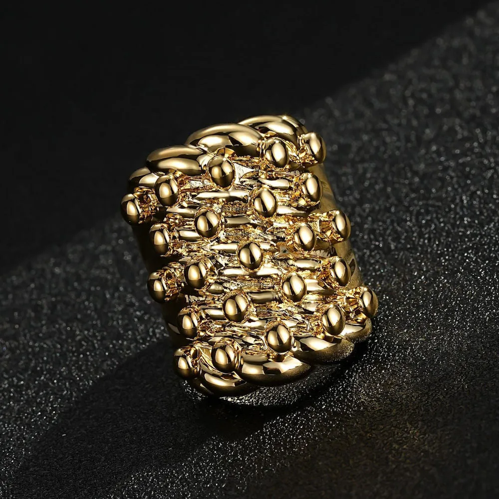 Heavy Gold XXXL Keeper Ring Size V/X/Z