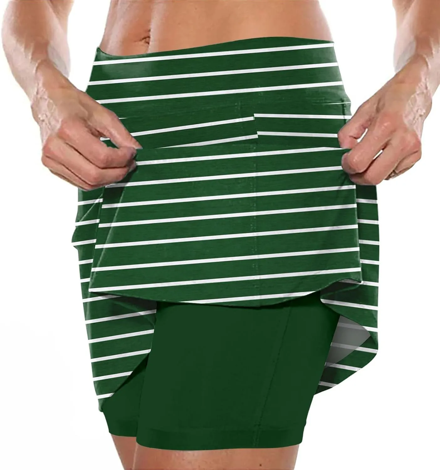 High Waisted Golf Skirts for Woman Casual Workout Tennis Mini Skirt Side Pockets Solid Summer Athletic Running Shorts Skorts