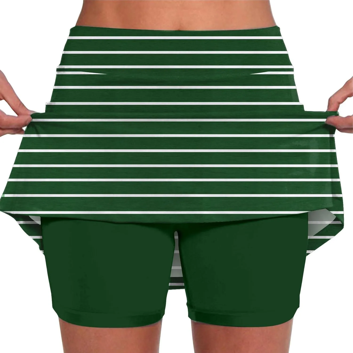 High Waisted Golf Skirts for Woman Casual Workout Tennis Mini Skirt Side Pockets Solid Summer Athletic Running Shorts Skorts