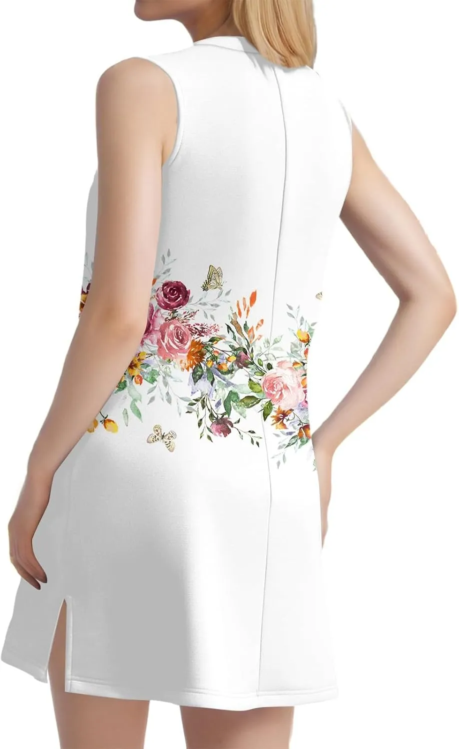 Hip Summer Sports Sundress Ladies Oversize Tanks Loose Fit Dress for Women Printed V Neck Comfort Dresses