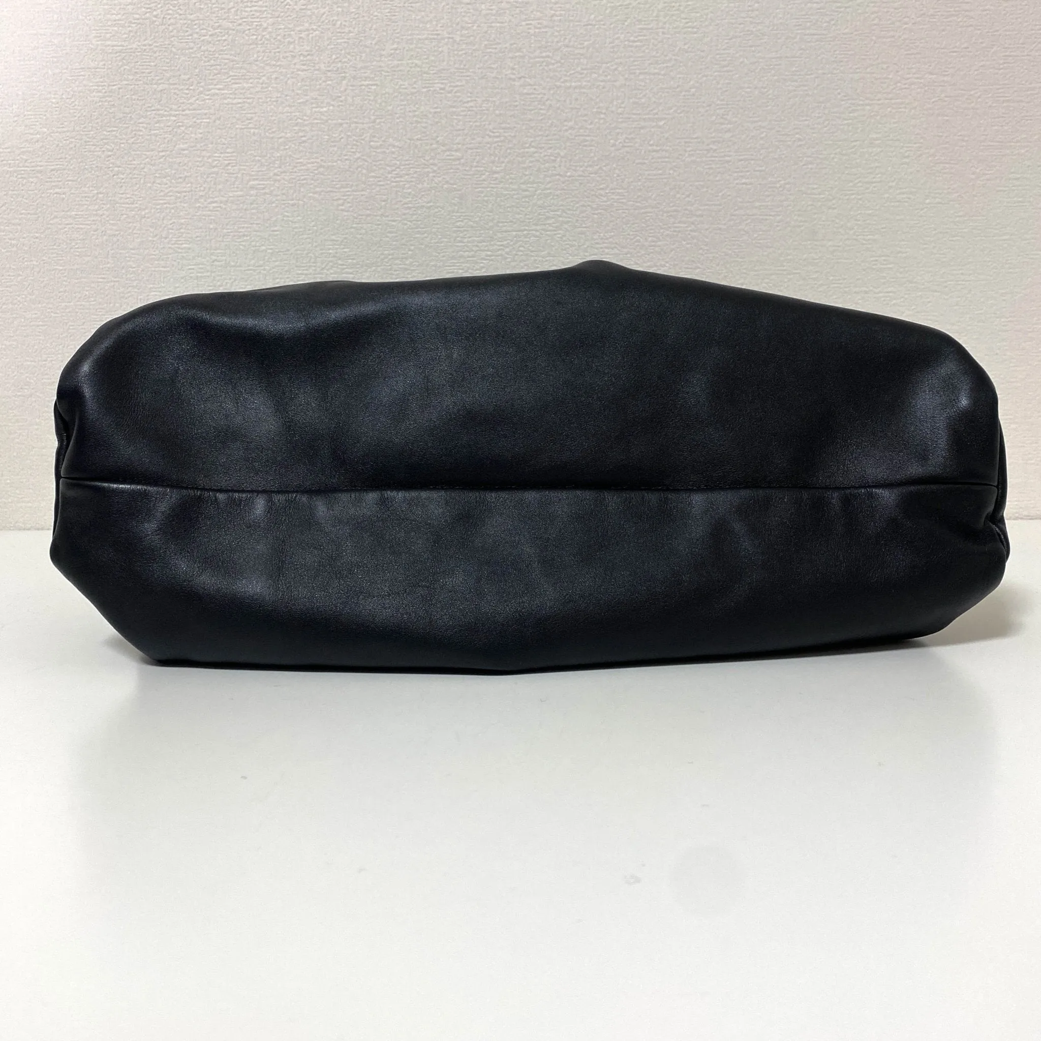 Hobo Shoulder Bag Leather Black
