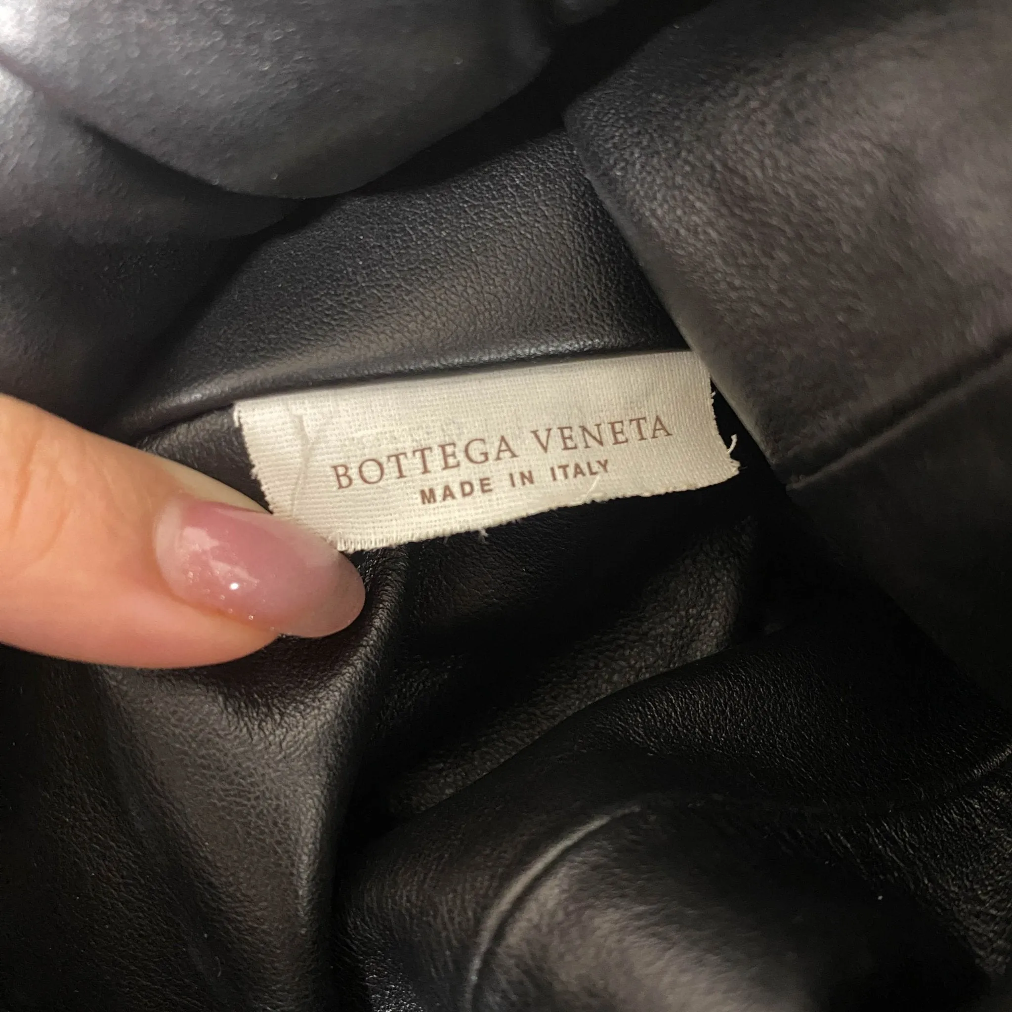 Hobo Shoulder Bag Leather Black