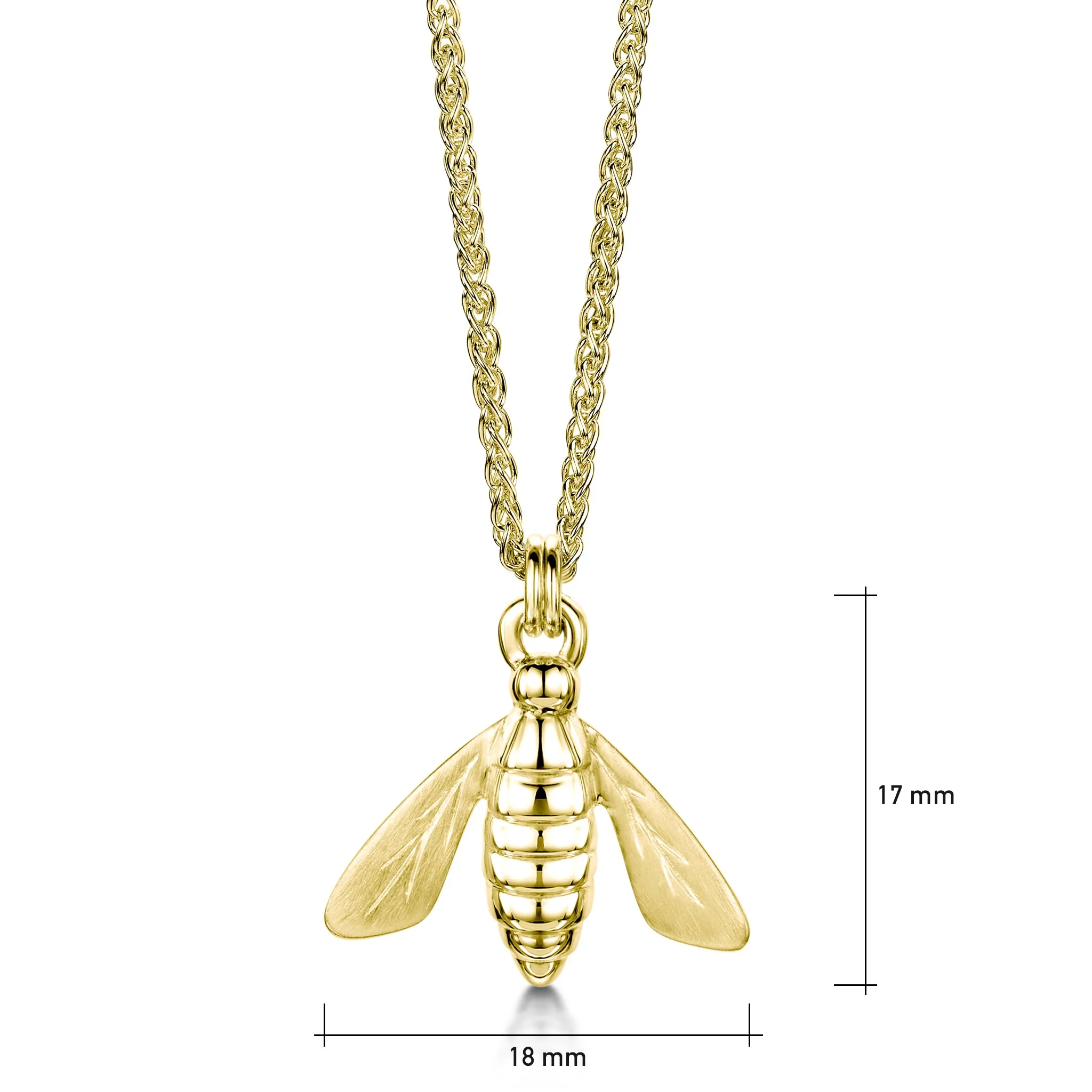 Honeybee Large Pendant in 9ct Yellow Gold