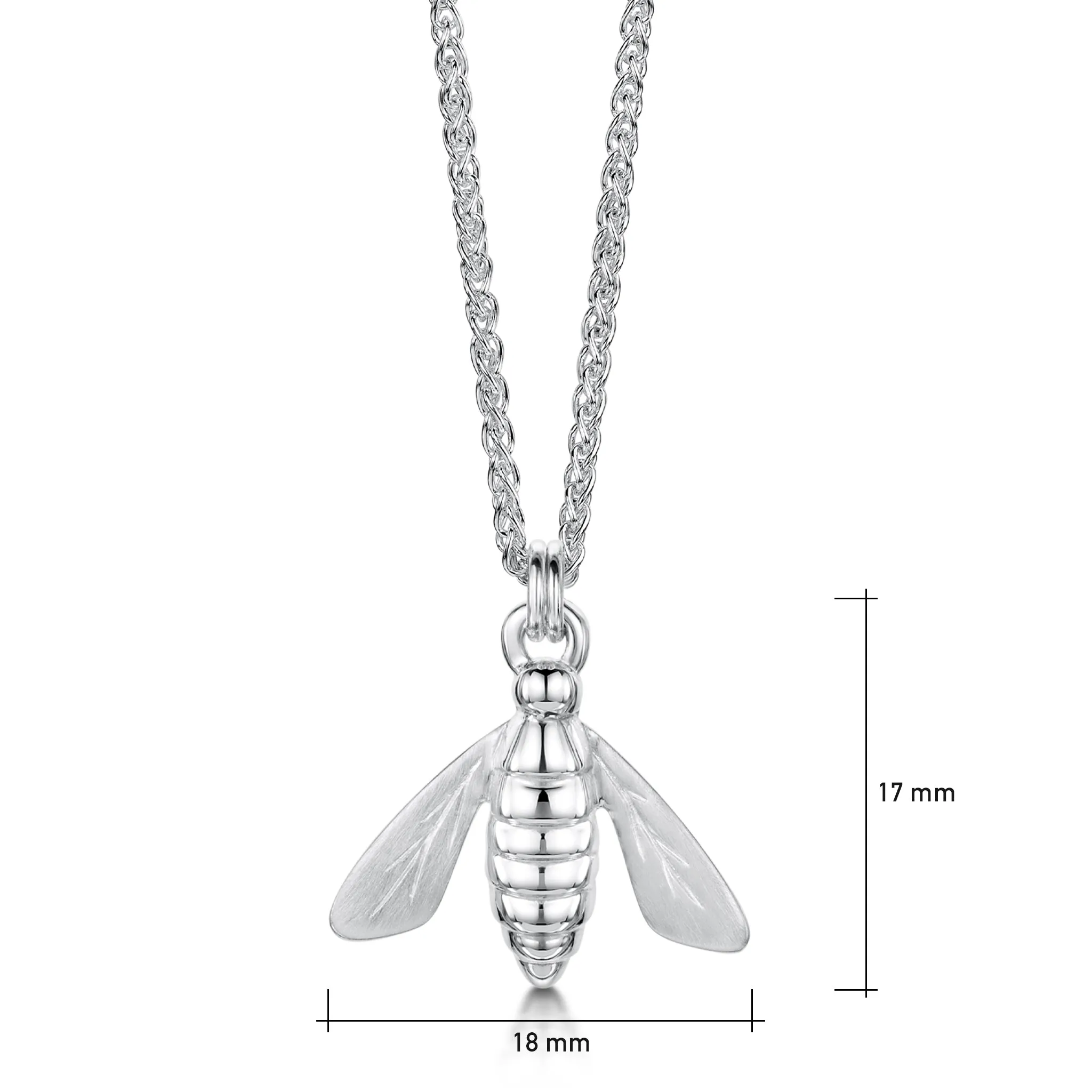 Honeybee Large Pendant in Sterling Silver