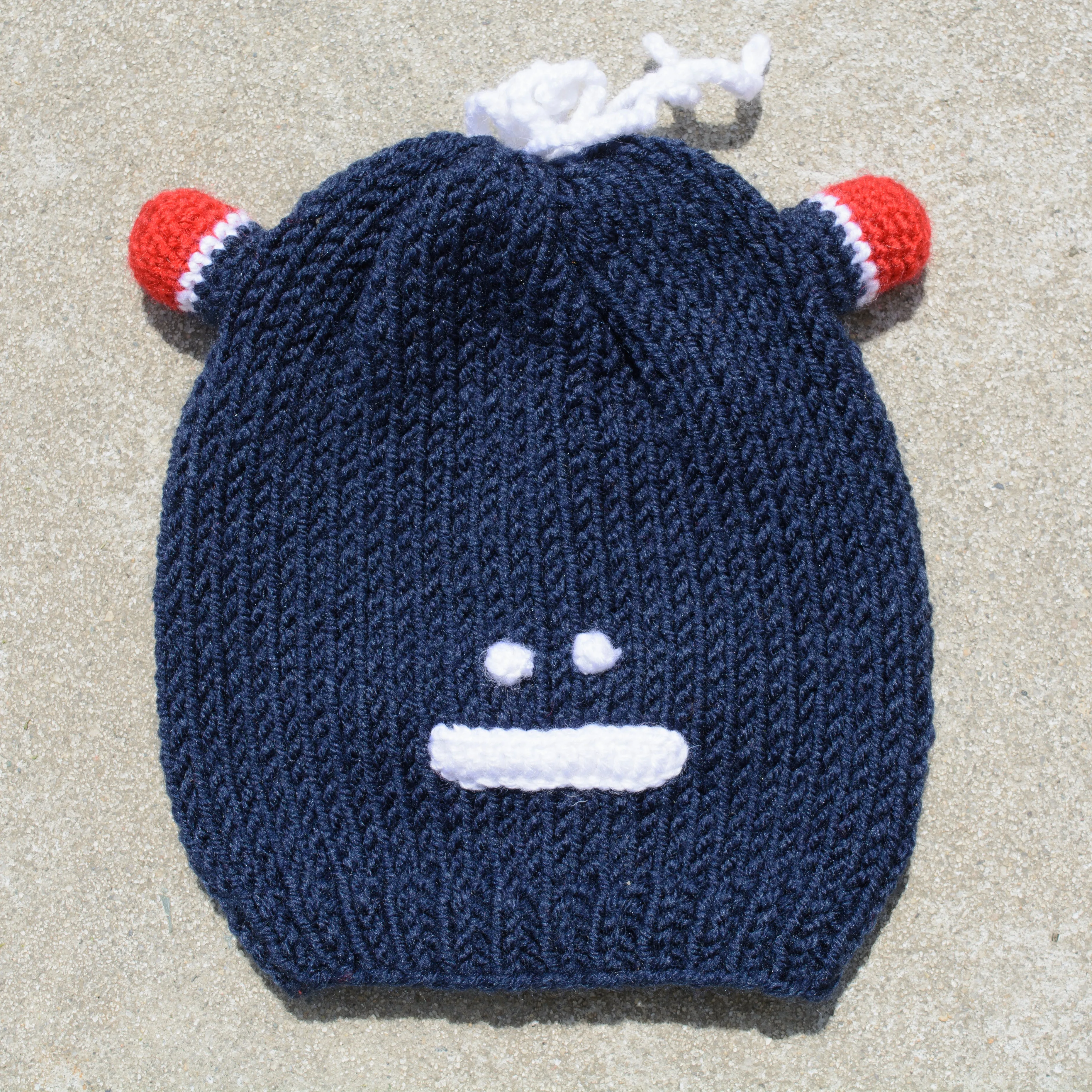 Kid's Beanie Hat Hand-Knitted Frog Wool Beanie Cap