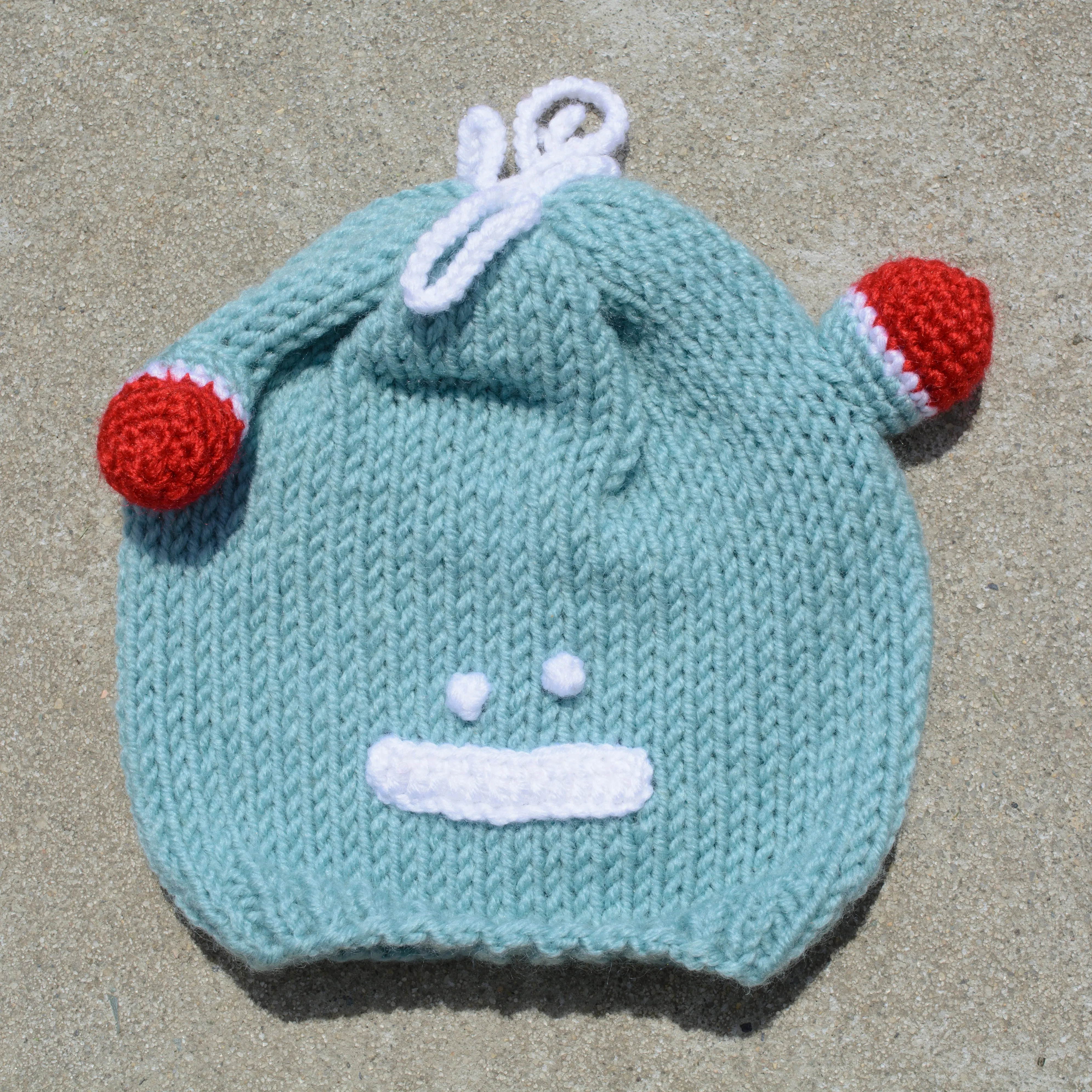 Kid's Beanie Hat Hand-Knitted Frog Wool Beanie Cap