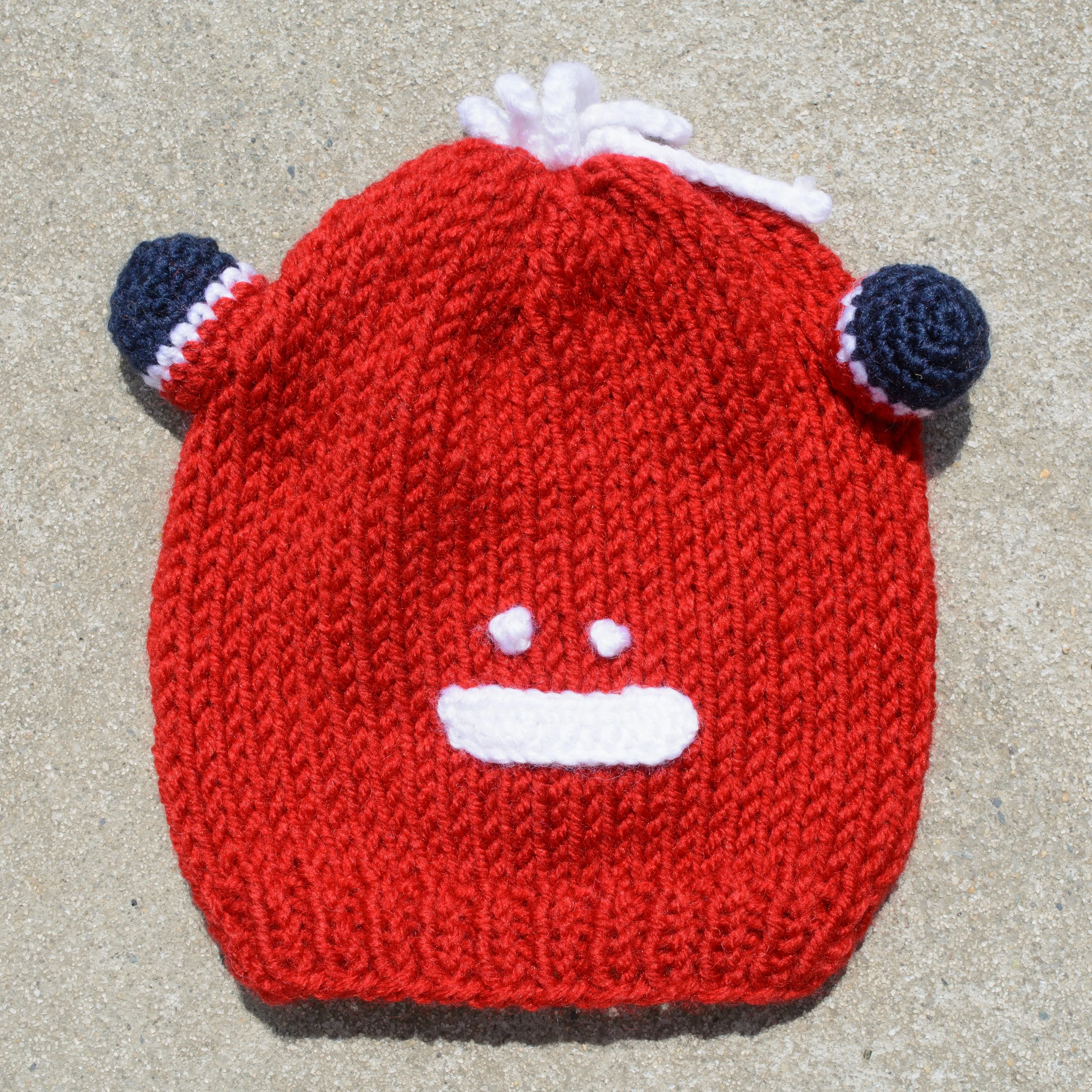 Kid's Beanie Hat Hand-Knitted Frog Wool Beanie Cap