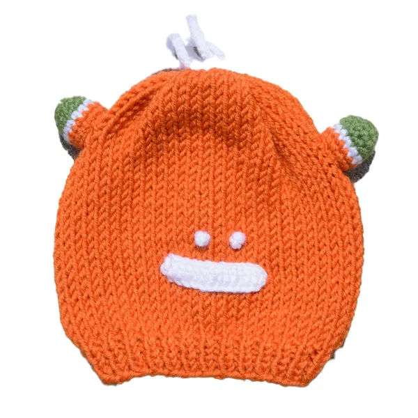 Kid's Beanie Hat Hand-Knitted Frog Wool Beanie Cap