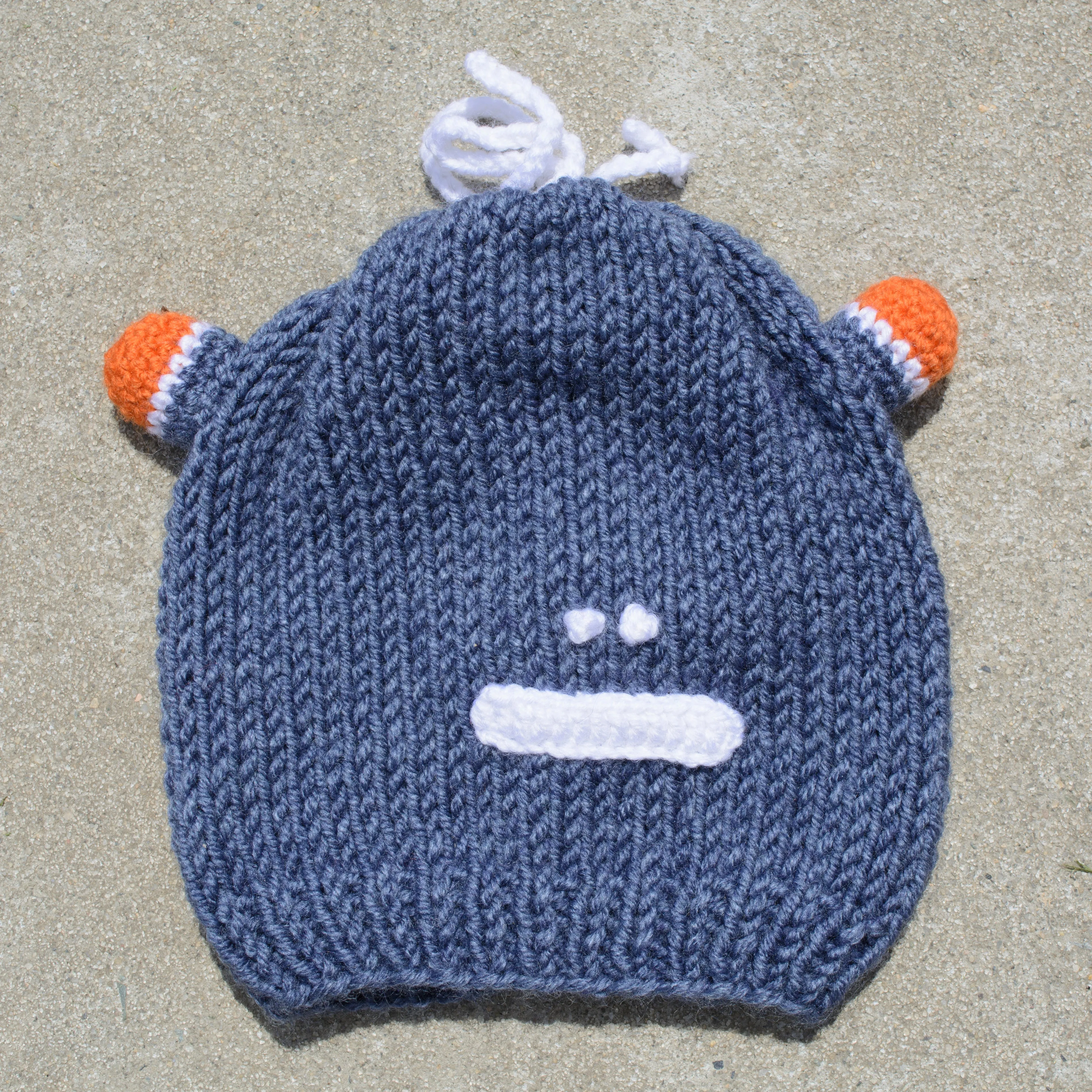 Kid's Beanie Hat Hand-Knitted Frog Wool Beanie Cap