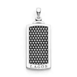 Lagos Anthem Caviar Beaded Tag Amulet