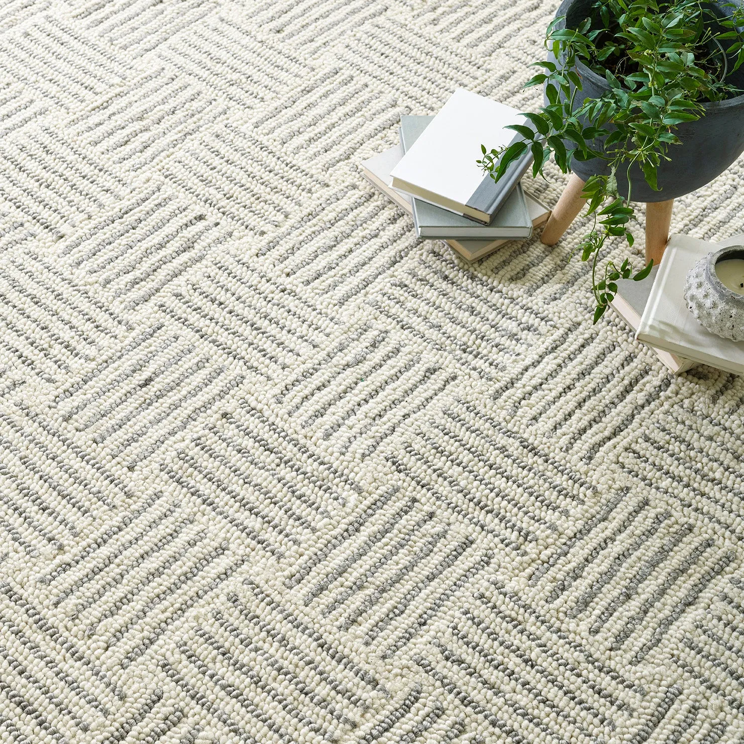 Layers Hooked Wool Rug