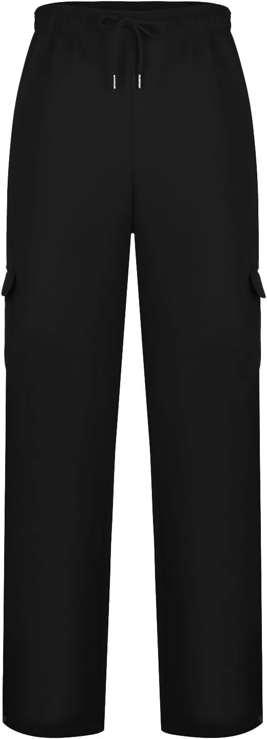 Linen Pants for Men Solid Color Casual Zipper Pocket Colorblock Loose Comfy Sweatpants Trousers for Men Green