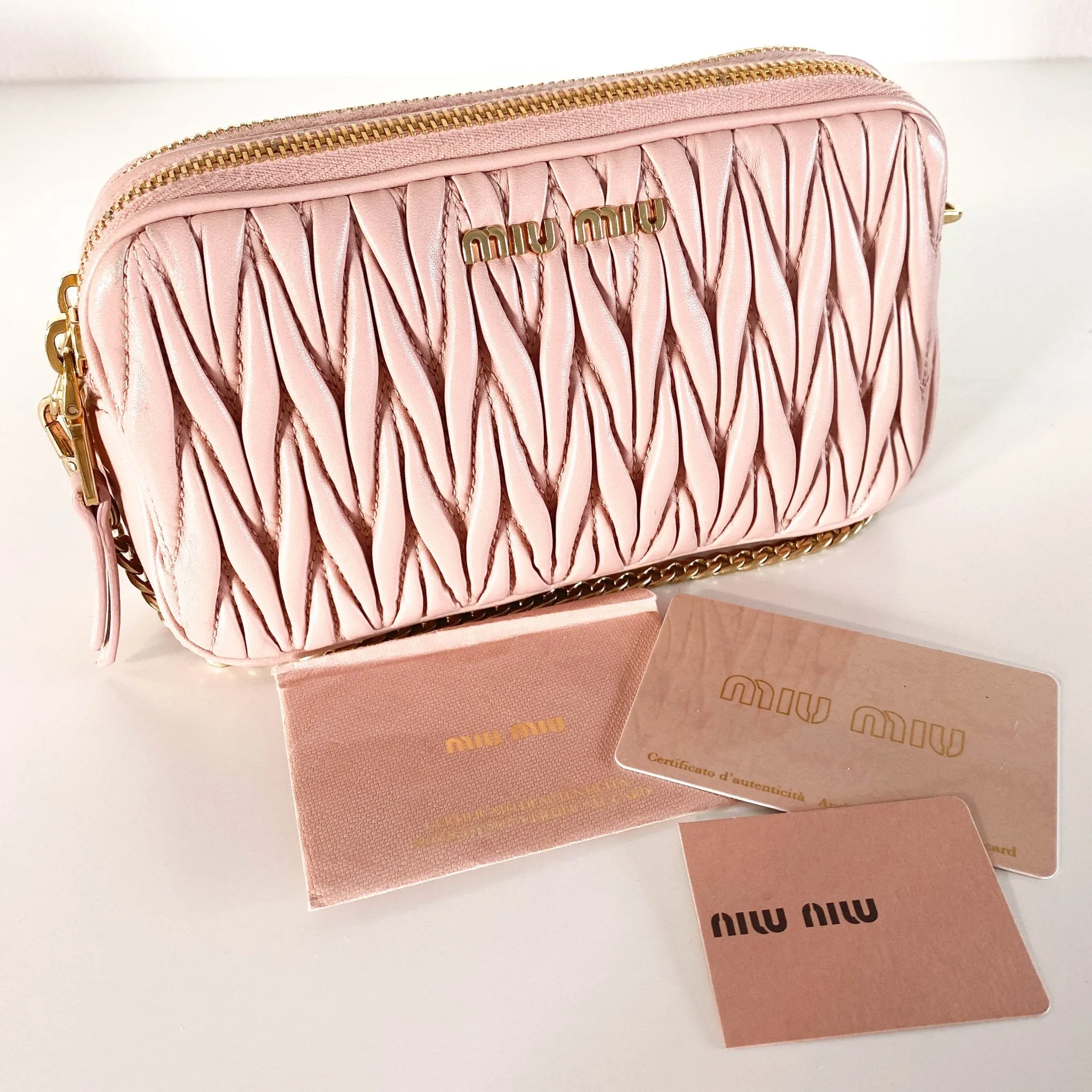 Matelassé Leather Crossbody bag