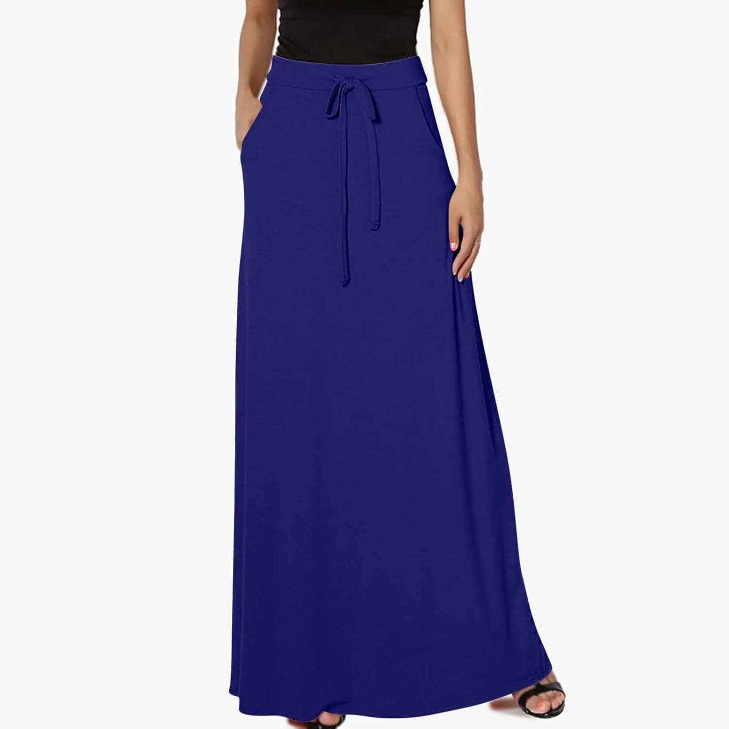 Maxi Skirt for Women 2025 Summer High Waisted Long Flare A-Line Skirt Maxi Dress Casual Long Skirt Ankle Length Skirt
