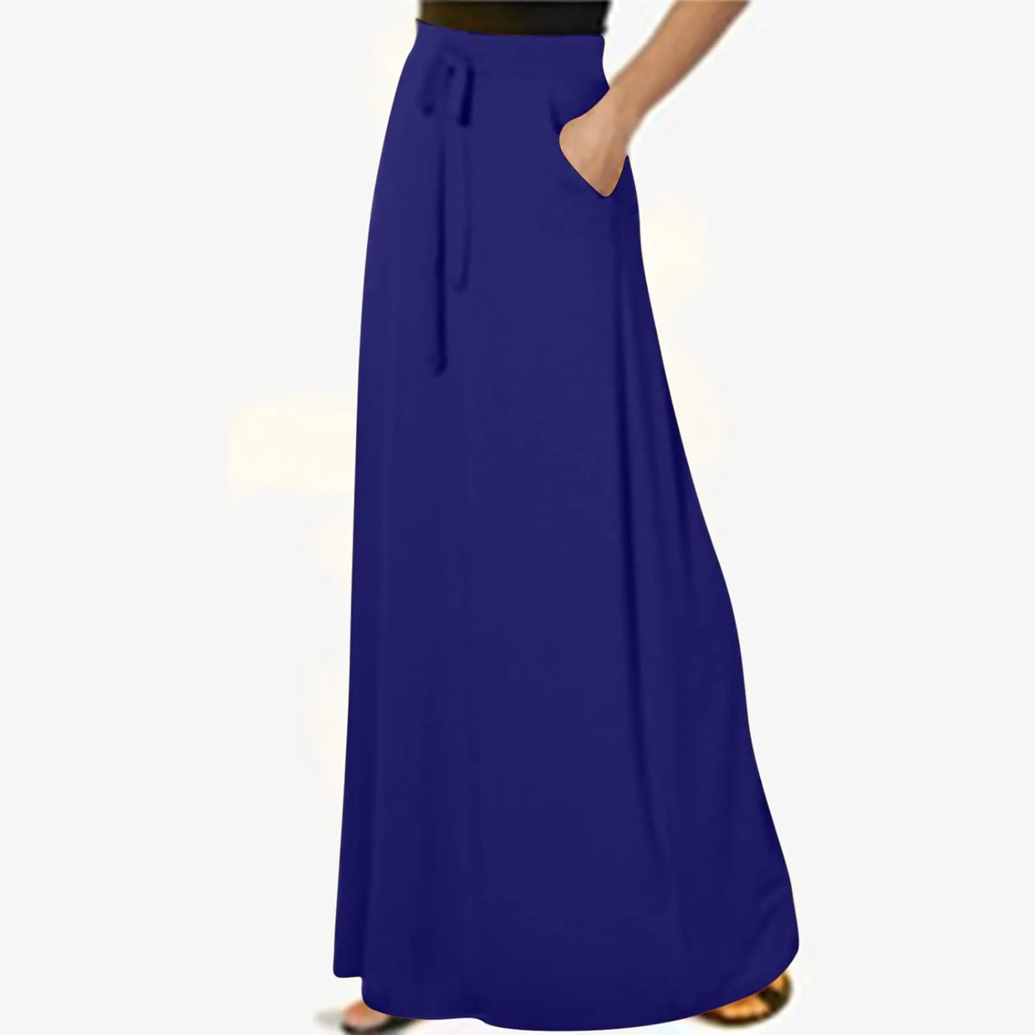 Maxi Skirt for Women 2025 Summer High Waisted Long Flare A-Line Skirt Maxi Dress Casual Long Skirt Ankle Length Skirt