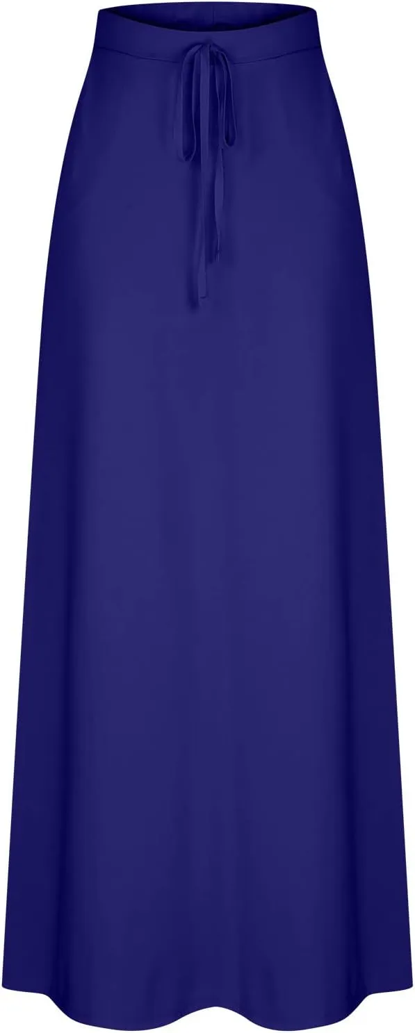 Maxi Skirt for Women 2025 Summer High Waisted Long Flare A-Line Skirt Maxi Dress Casual Long Skirt Ankle Length Skirt