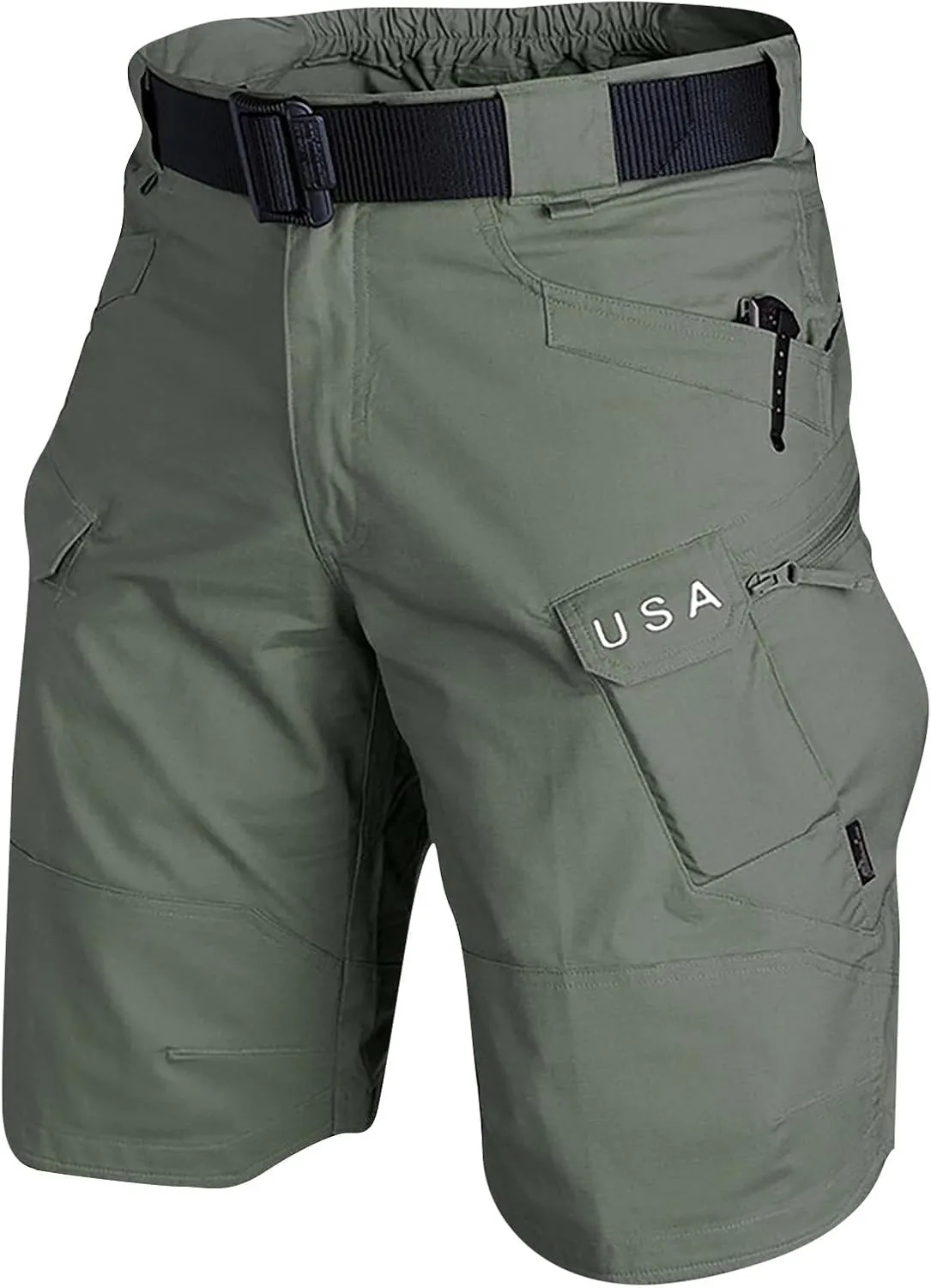 Men Cargo Shorts Long Water Resistant Quick Dry Breathable Tactical Pants Lightweight Stretch Ripstop Hiking Pants