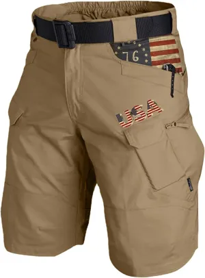 Men Cargo Shorts Long Water Resistant Quick Dry Breathable Tactical Pants Lightweight Stretch Ripstop Hiking Pants