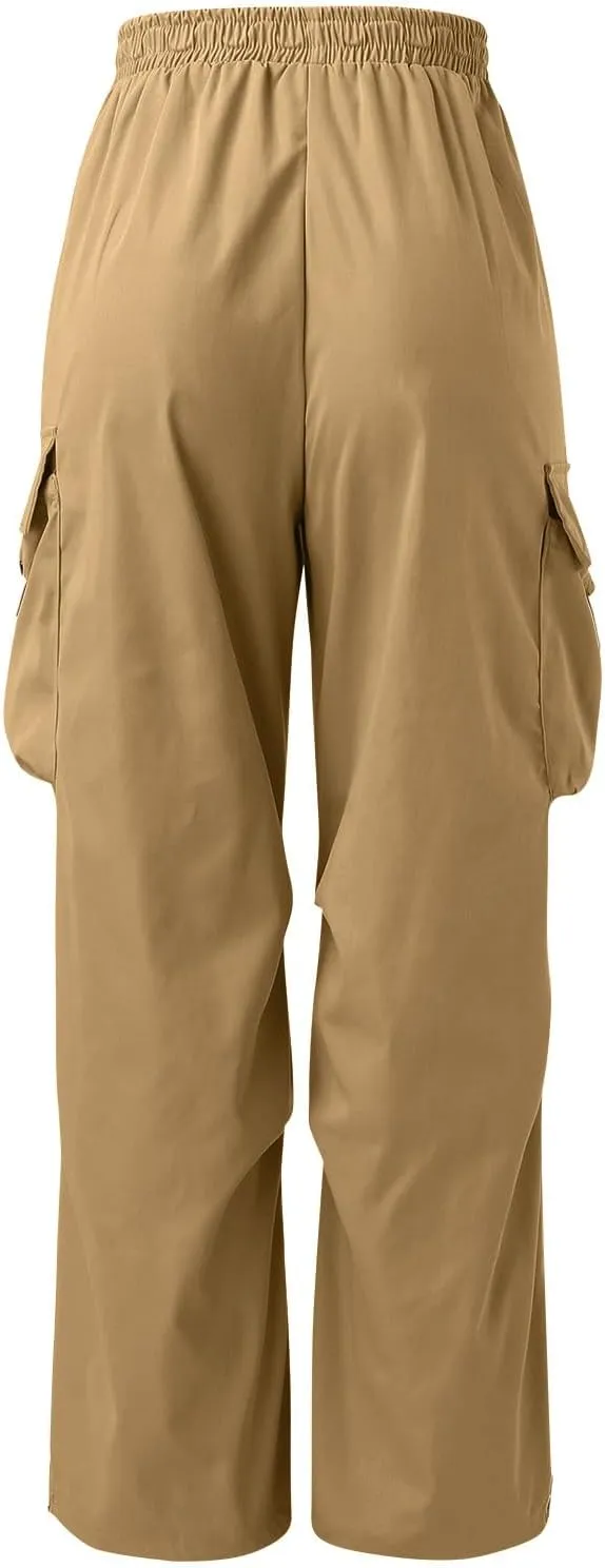 Men's Baggy Cargo Pants Casual Parachute Pants Cotton Elasticated Loose Fit Streetwear Multi Pockets