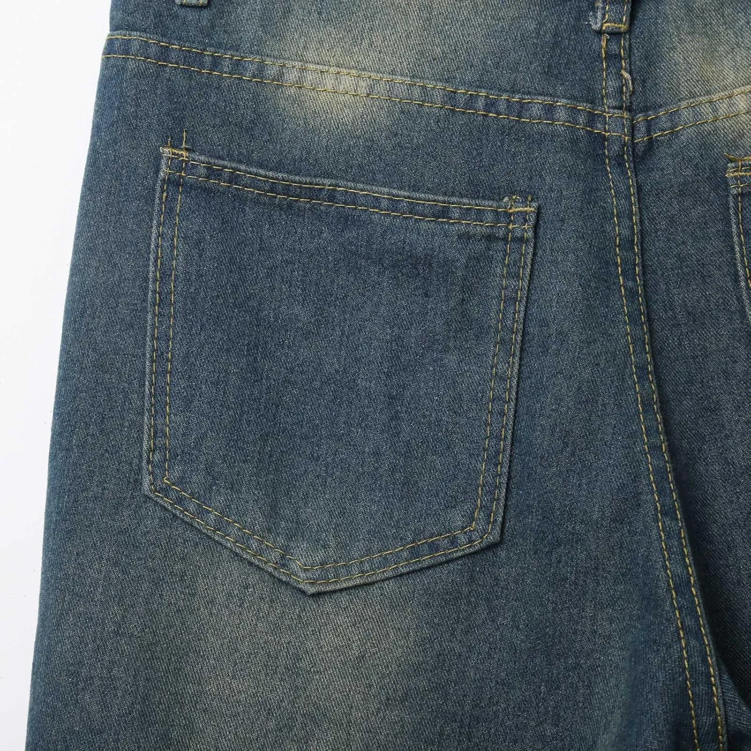 Mens Baggy Denim Jorts Y2K Vintage Loose Hip Hop Jean Shorts Wide Leg Mid Jeans Streetwear Clothes