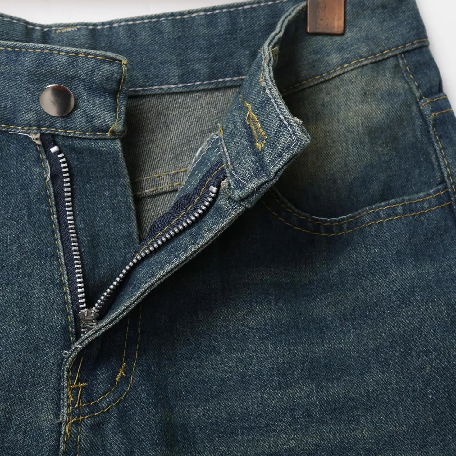 Mens Baggy Denim Jorts Y2K Vintage Loose Hip Hop Jean Shorts Wide Leg Mid Jeans Streetwear Clothes