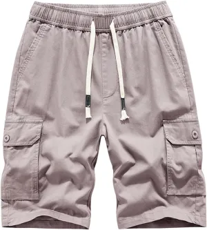 Mens Cargo Shorts Loose Fit Casual Outdoor Lightweight Work Shorts Big and Tall Drawstring Classic Stretch Short Pant