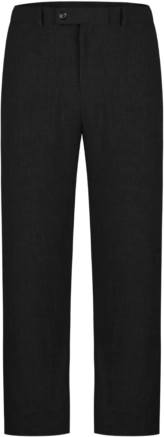 Mens Casual Pants Straight Leg Fashion Dress Slacks Summer Outdoor Trendy Button Suit Trousers Plain Business Pants