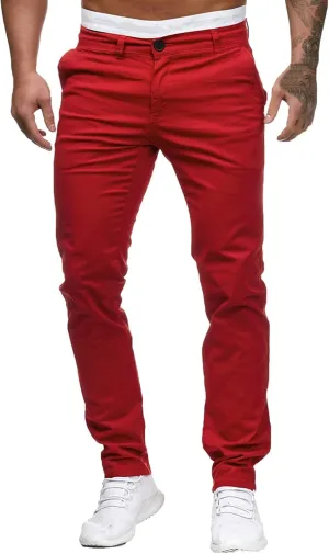 Mens Chinos Fashion Slim Fit Dress Pants Casual Business Work Skinny Stretch Golf Pants Comfort Flat Front Suit Pants Slacks