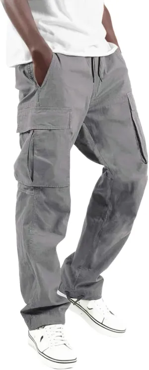Mens Cycling Tights PantsWork Cargo Pants for Men Tactical Lightweight Relaxed Fit Trousers Outdoor Hiking Pants with Multi PocketsBlack Chino