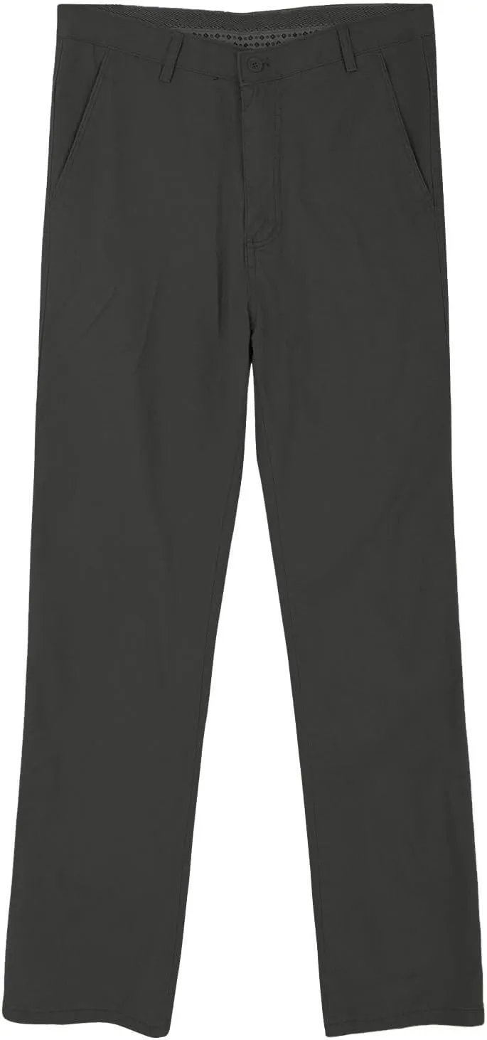Men's Formal Dress Pants Flat-Front Straight Leg Casual Chino Trousers Plus Size Business Office Work Smart Pants