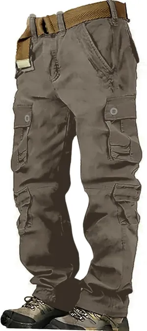 Mens Hiking Pants,Camo Military Hunting Combat Work Pants with Multi Pockets,Loose Fit Casual Cargo Pants,Comfy Tactical Pant
