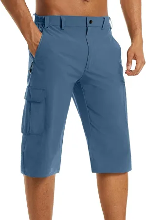 Mens Outdoor Thin Work Climbing Capris Quick Dry Lightweight 3/4 Hiking Walking Shorts Shorts ith Multi Pockets 2024 Fashion