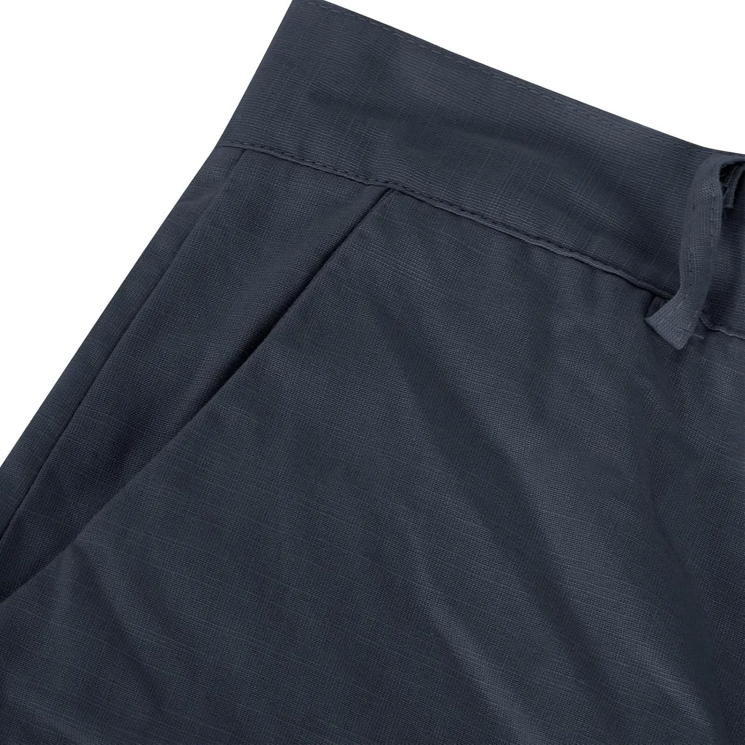 Mens Shorts Summer Trendy Cotton Linen Beach Pants Elastic Waist Button Trousers Breathable Running Pants with Pokets