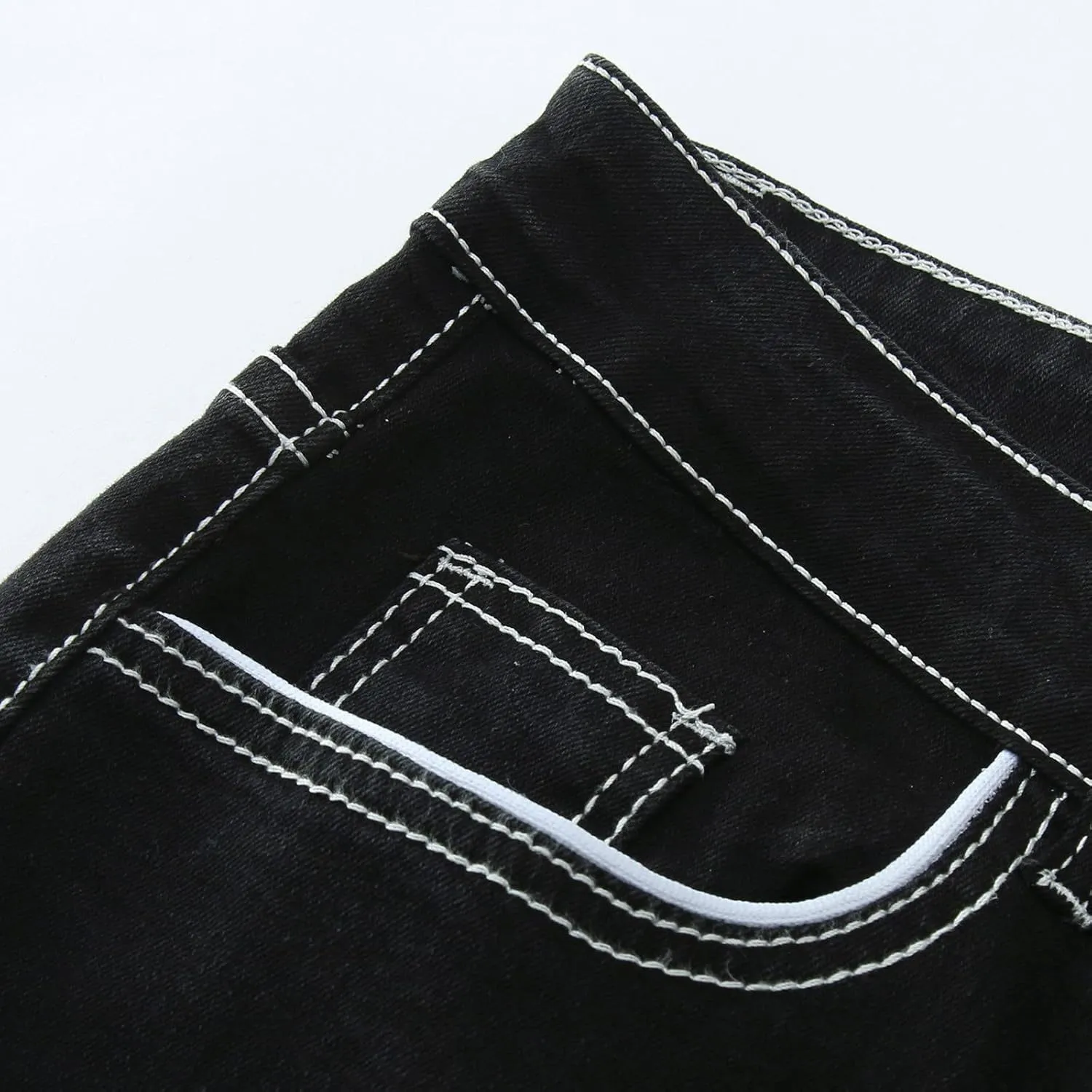 Men's Work Jeans Relaxed Fit Washed Cotton Distressed Straight Fit Jeans Casual Summer Pants Big and Tall Chinos Trousers