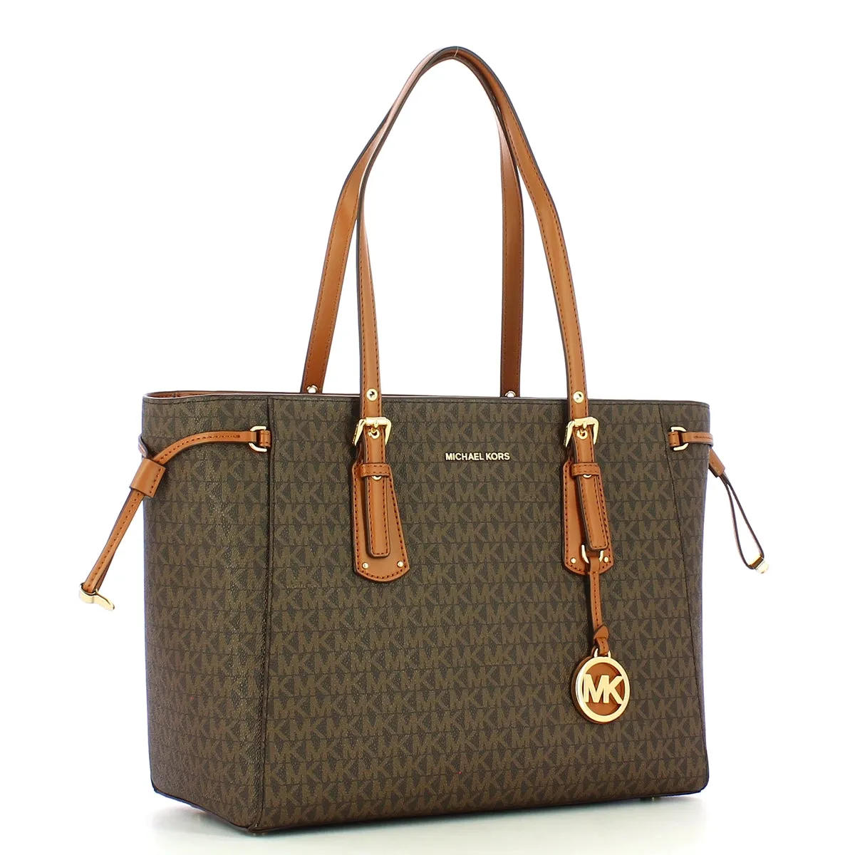Michael Kors - Voyager Medium Brown Logoed Tote - 30F8GV6T2B - BROWN