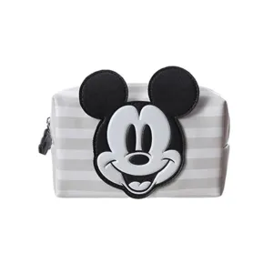 Mickey Mouse Collection Square Stripe Cosmetic Bag (Grey)