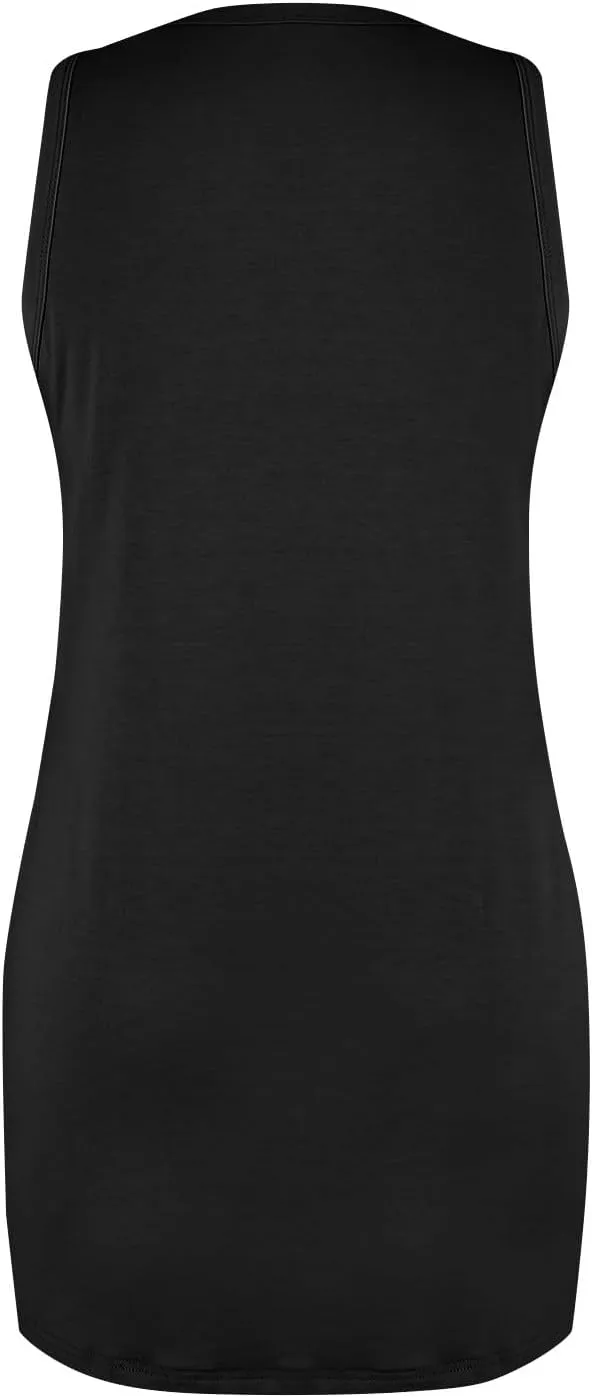 midelxp Tank Dresses for Women 2025 Casual Summer Sleeveless Dress with Pockets Boho Beach Dress Comfy Vacation Mini Sundress