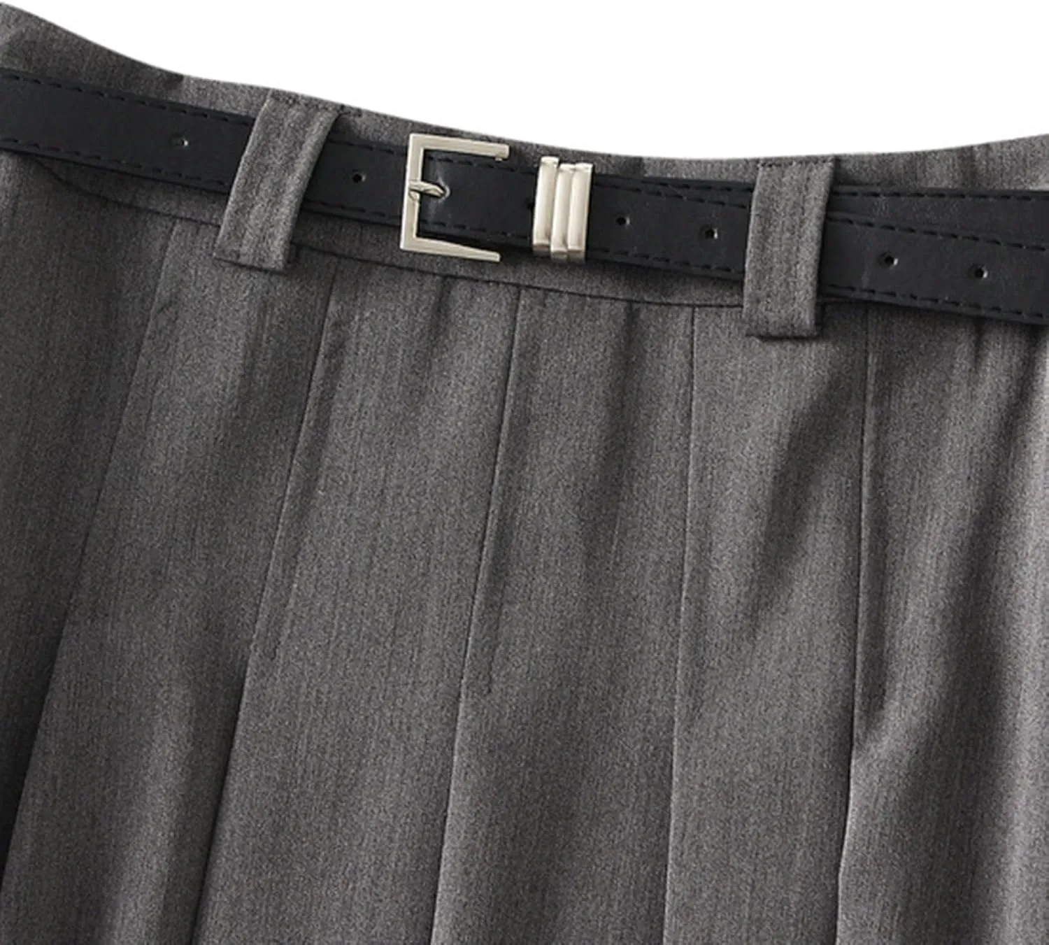 Midi Skirts for Women Women Fashion Casual Mid Length Suit Skirt A Line High Waisted Pleated Skirt Daily Costume