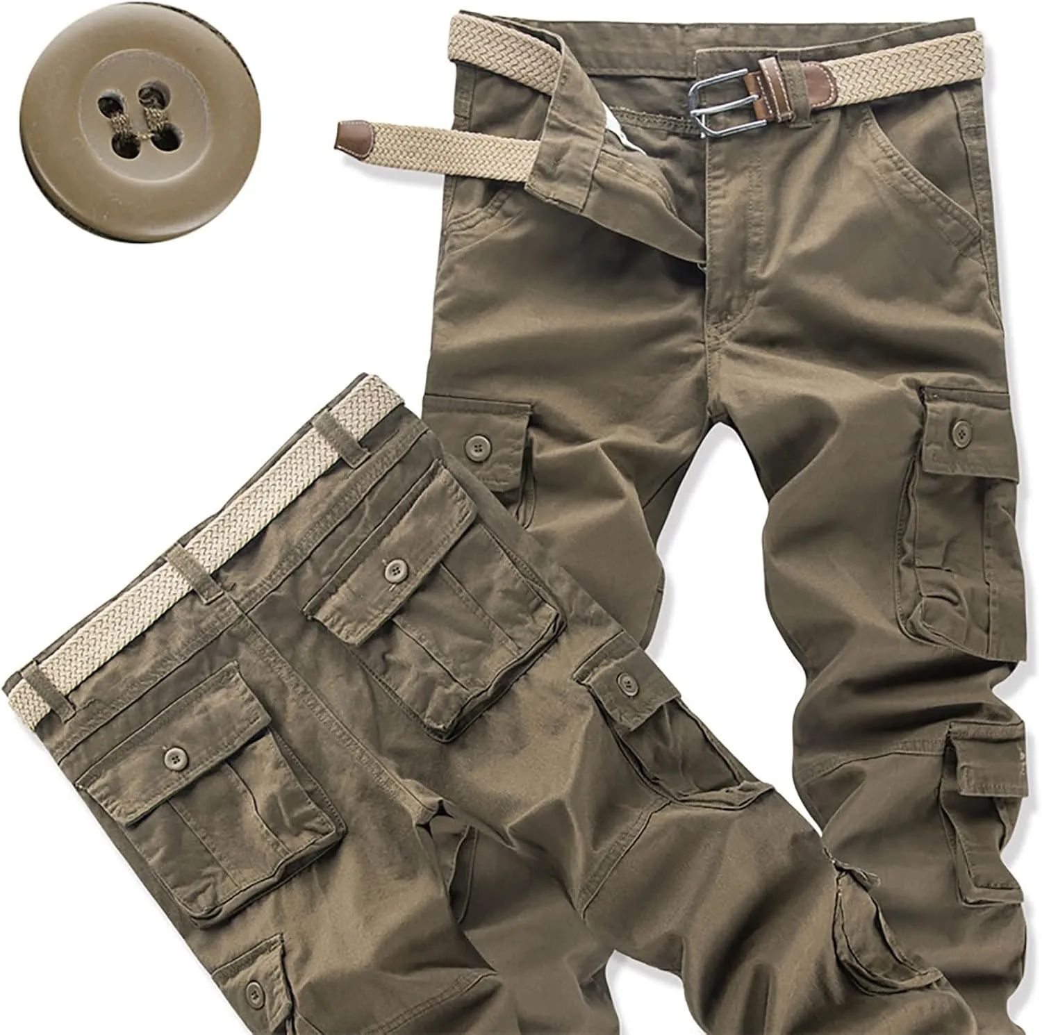 Military Tactical Pants for Men Straight Leg Army Combat Camo Multi Pockets Cargo Pants Camouflage Hunting Work Pants