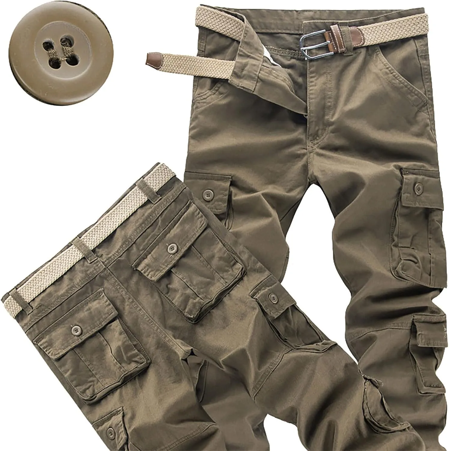 Military Tactical Pants for Men Straight Leg Army Combat Camo Multi Pockets Cargo Pants Camouflage Hunting Work Pants