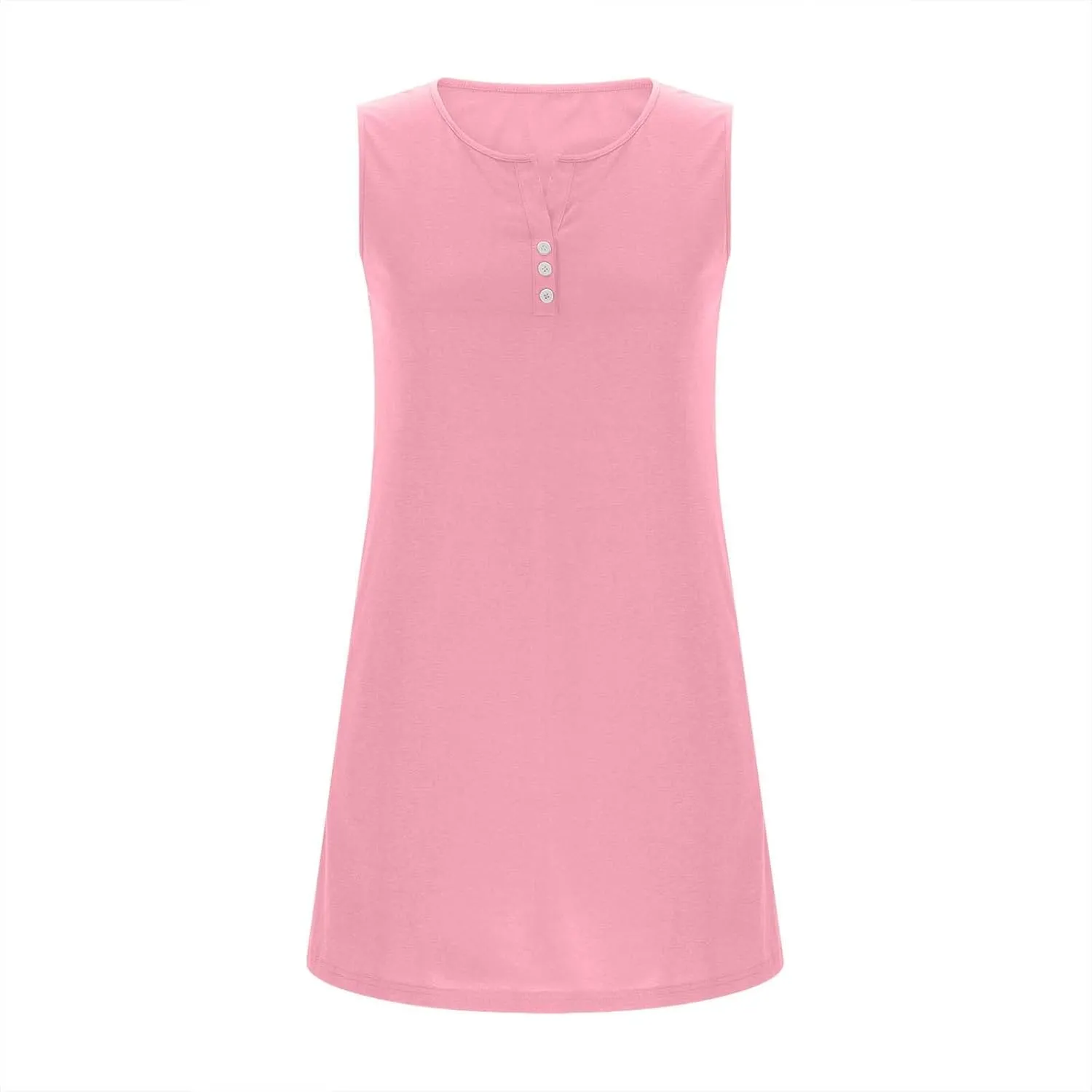 Mini Dresses for Women 2025 Summer Sleeveless V Neck A Line Dress Casual Beach Vacation Sundresses with Pockets