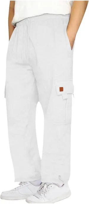Muscularfit Cargo Pants for Men 2025 Baggy Sports Elastic Waist Drawstring Jogger Sweatpant Casual Style Pant for Daily Wear