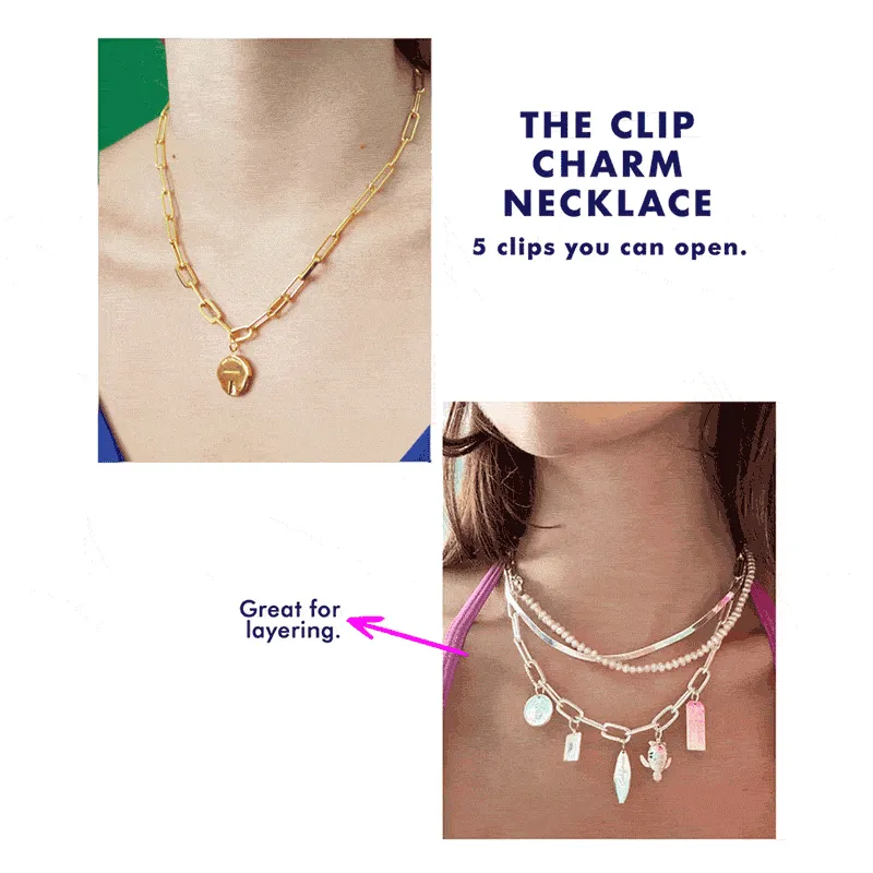 National Park Clip Necklace Bundle, 5 gold charms