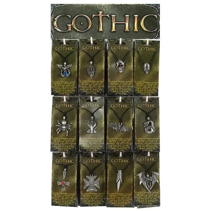 Necklace -Gothic Amulet Charm -Bat