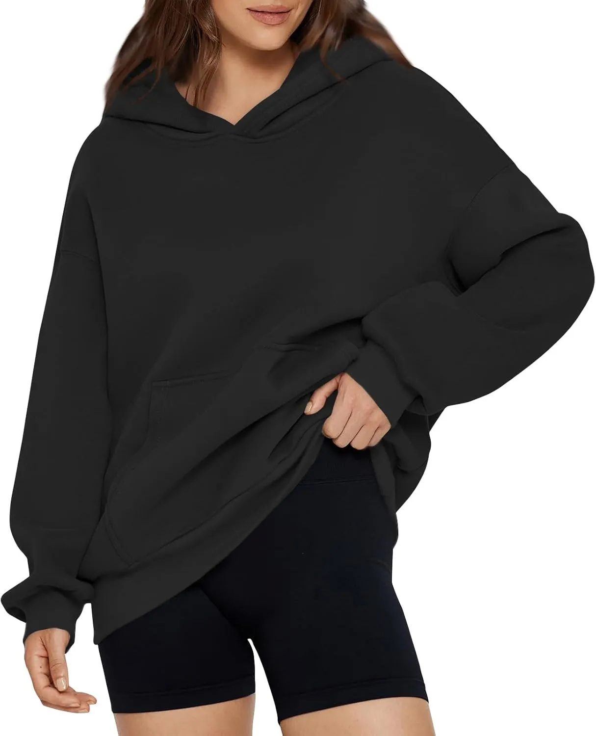Oversized Sweatshirt for Women Comfort Fleece Hooded Sweatshirts Long Sleeve Pullover Cute Hoodies with Pocket