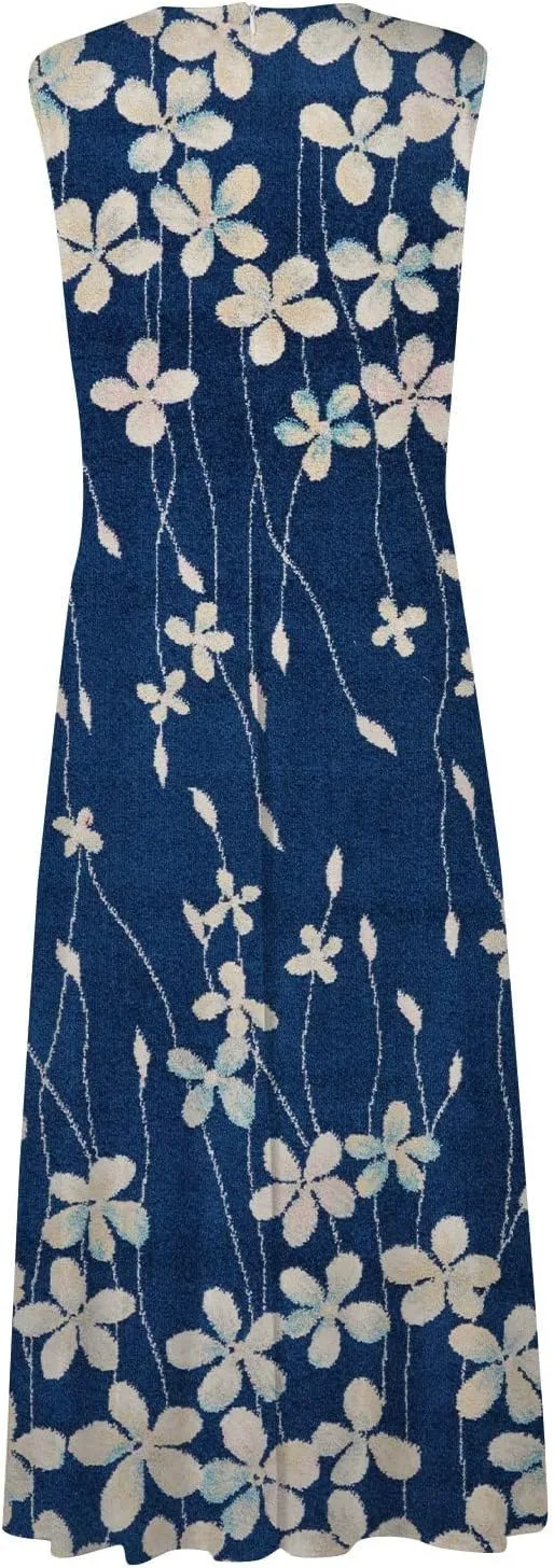 Palaver Summer Dresses for Women 2025 Elegant Wrap V Neck Sleeveless Maxi Dress Casual Print Flowy Beach Sundresses