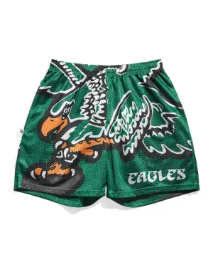 Philadelphia Eagles Kelly Green Big Logo Retro Shorts